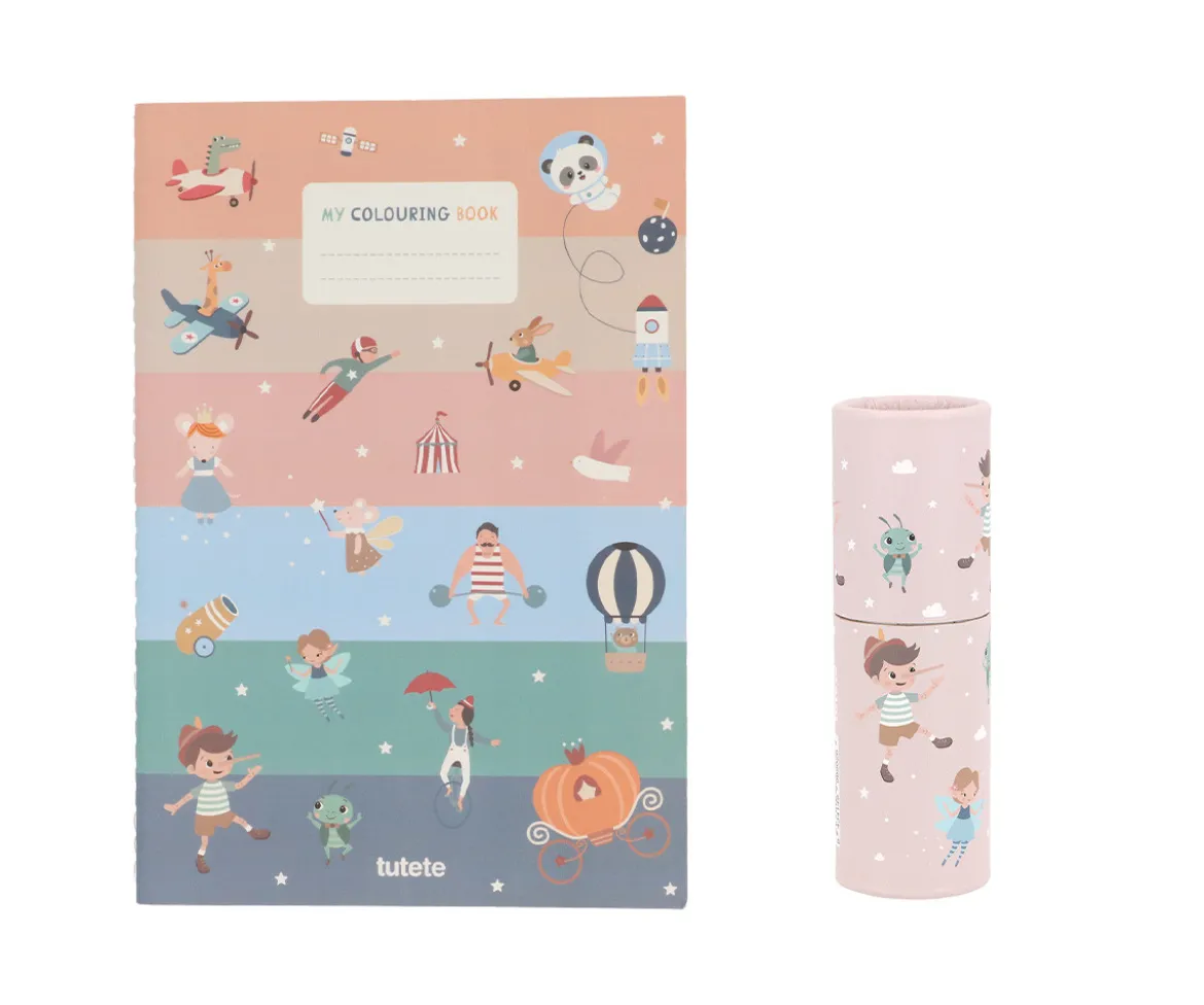 Libro para Colorear + Tubo de Lápices The Wooden Boy