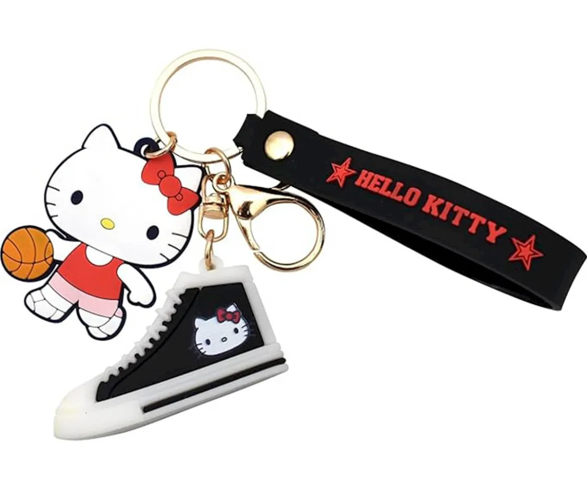 Llavero Colgante Hello Kitty Zapatilla Negro