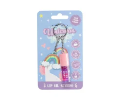 Llavero con Brillo de Labios Unicornio Mágico