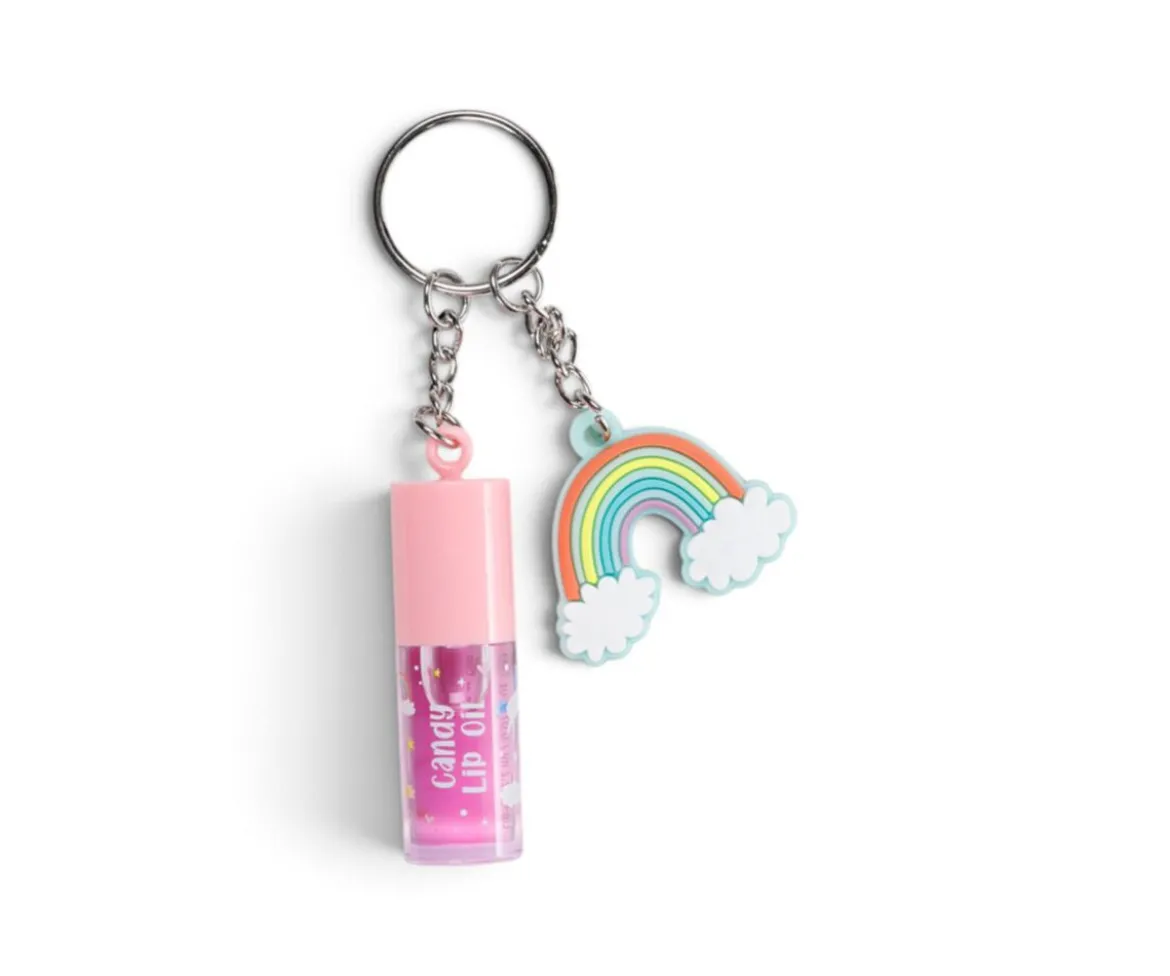 Llavero con Brillo de Labios Unicornio Mágico