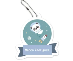 Llavero Mochila Pandas in Space