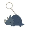 Llavero Silicona Personalizable Dinos World Azul