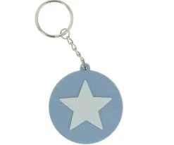 Llavero Silicona Personalizable Star Blue