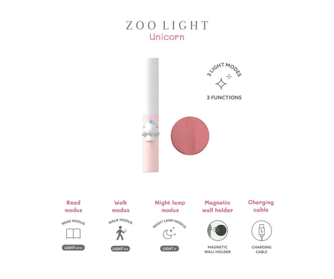 Lámpara Infantil 3 en 1 Zoo Light Unicorn