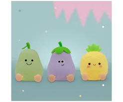 3 Lámparas Nocturas LED RGB Frutas