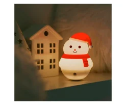 Luz Nocturna LED Muñeco de Nieve