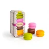 Macarons en Lata de Madera