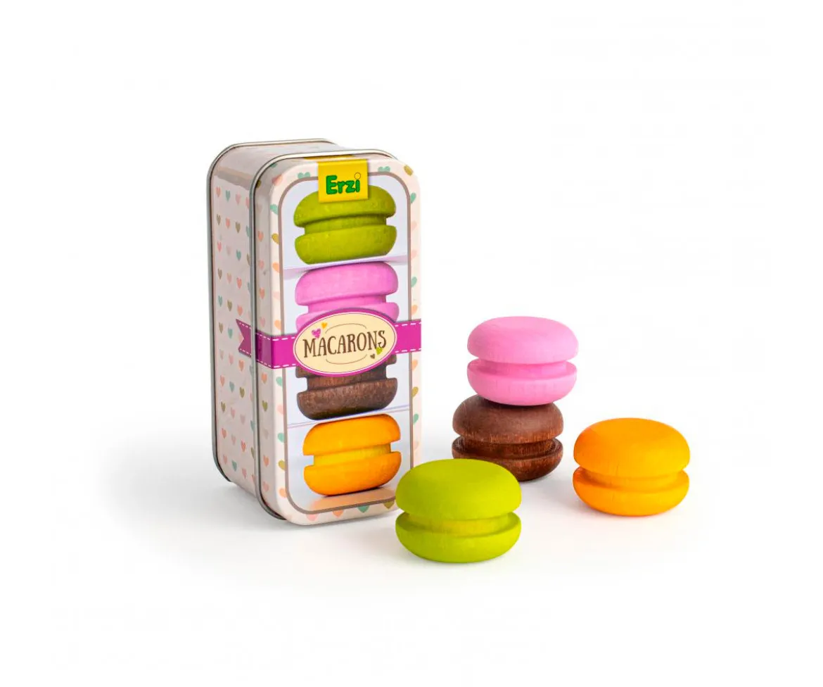Macarons en Lata de Madera