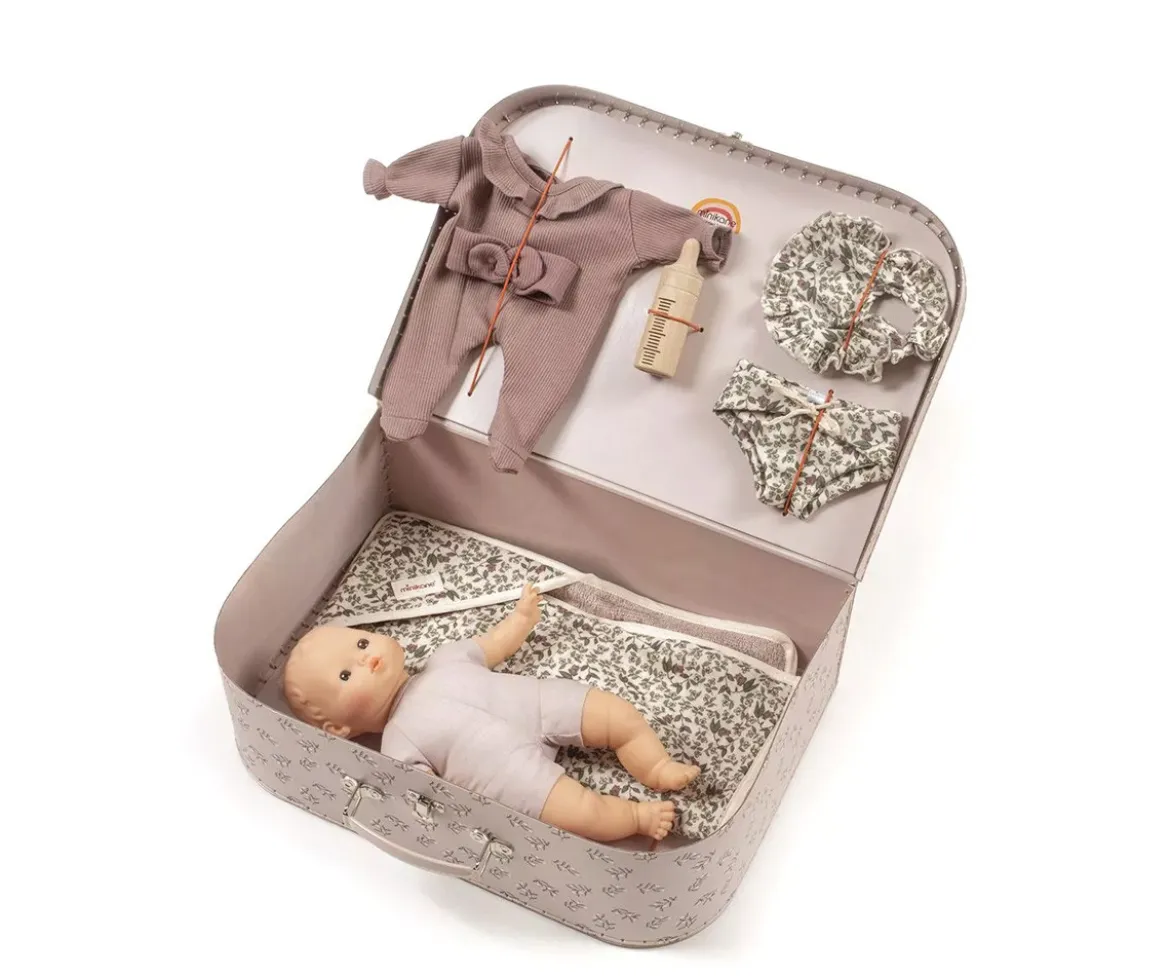Maleta Vintage "Kit Recién Nacido" Amélie para Muñecos Babies