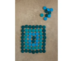Mandala Pequeñas Monedas Azules
