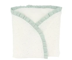 Manta Arrullo Rainbow Dots Verde Personalizable