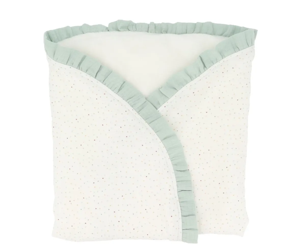 Manta Arrullo Rainbow Dots Verde Personalizable