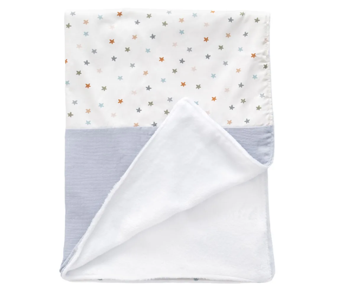 Manta Coralina Little Stars Blue Personalizable