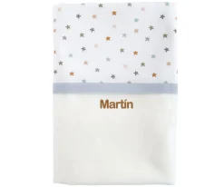 Manta Coralina Little Stars Blue Personalizable