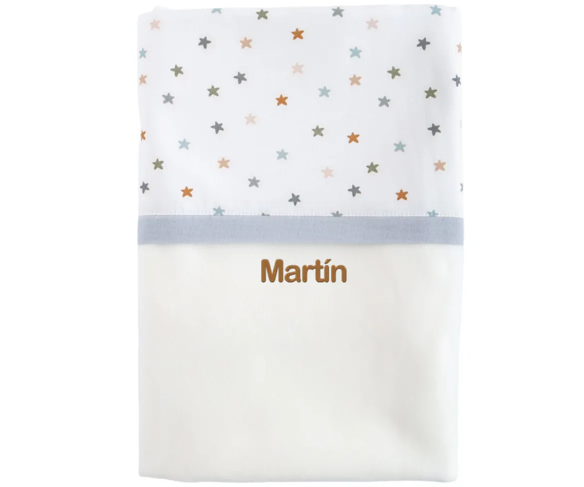 Manta Coralina Little Stars Blue Personalizable