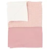 Manta Coralina Vichy Rosa Personalizable