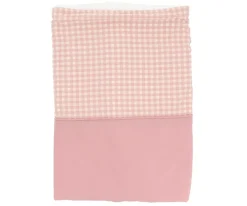 Manta Coralina Vichy Rosa Personalizable