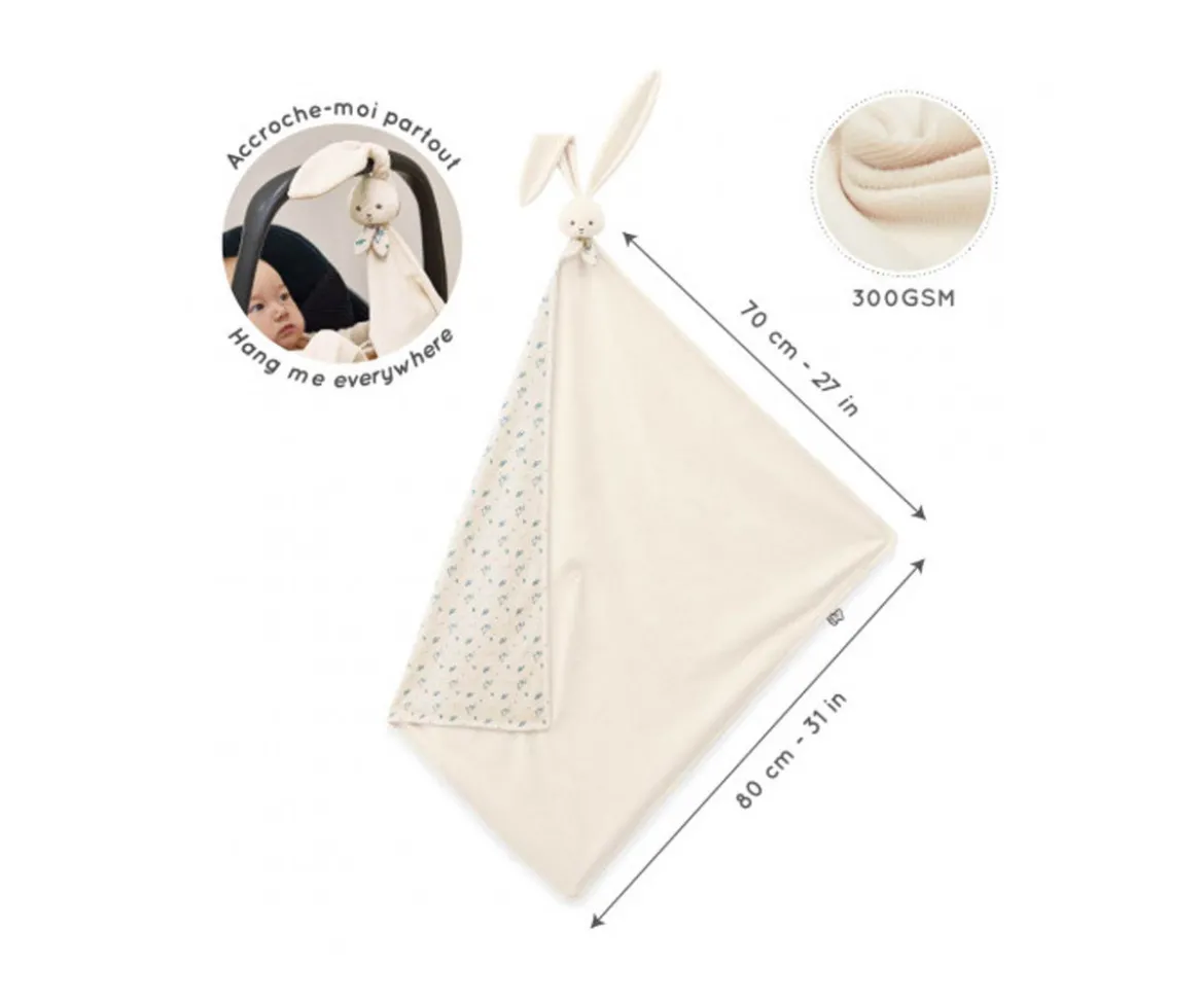 Manta de Peluche Conejito Crema