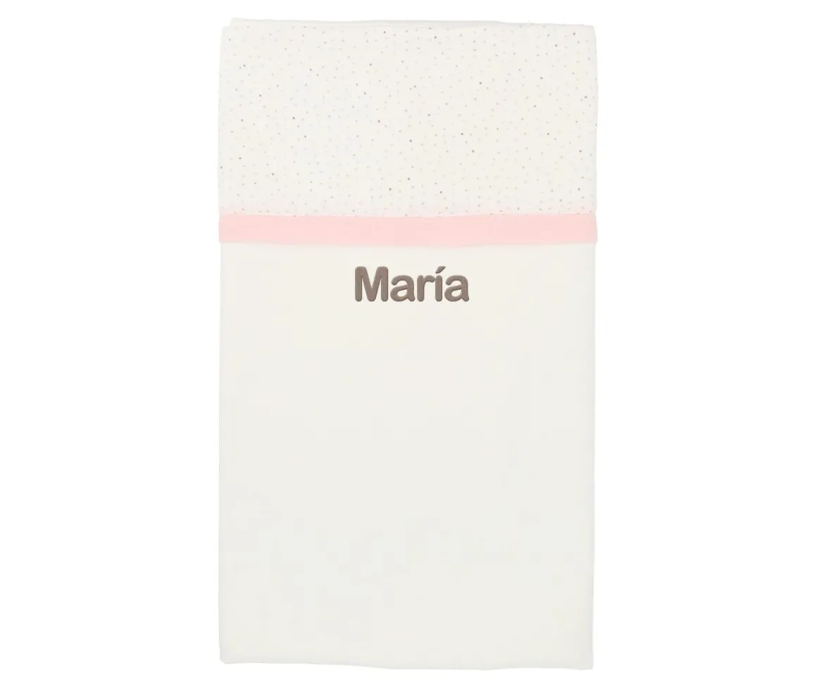 Manta Rainbow Dots Rosa Personalizable