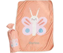 Manta Super Suave Mariposa Personalizable