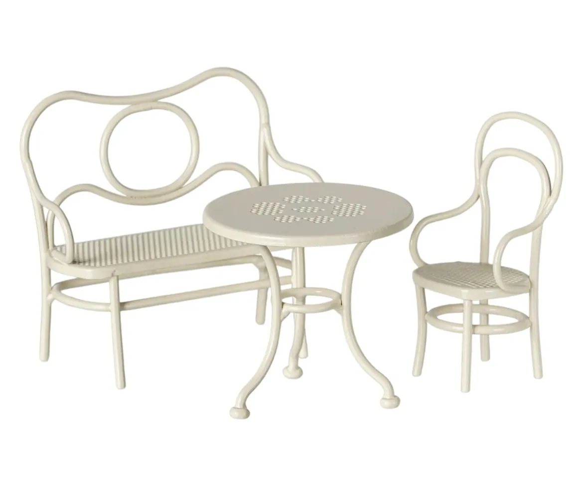 Mesa de Café y Silla Off White