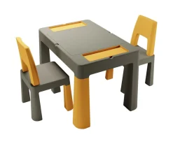 Mesa Multifunción Teggi Grafito/Mostaza
