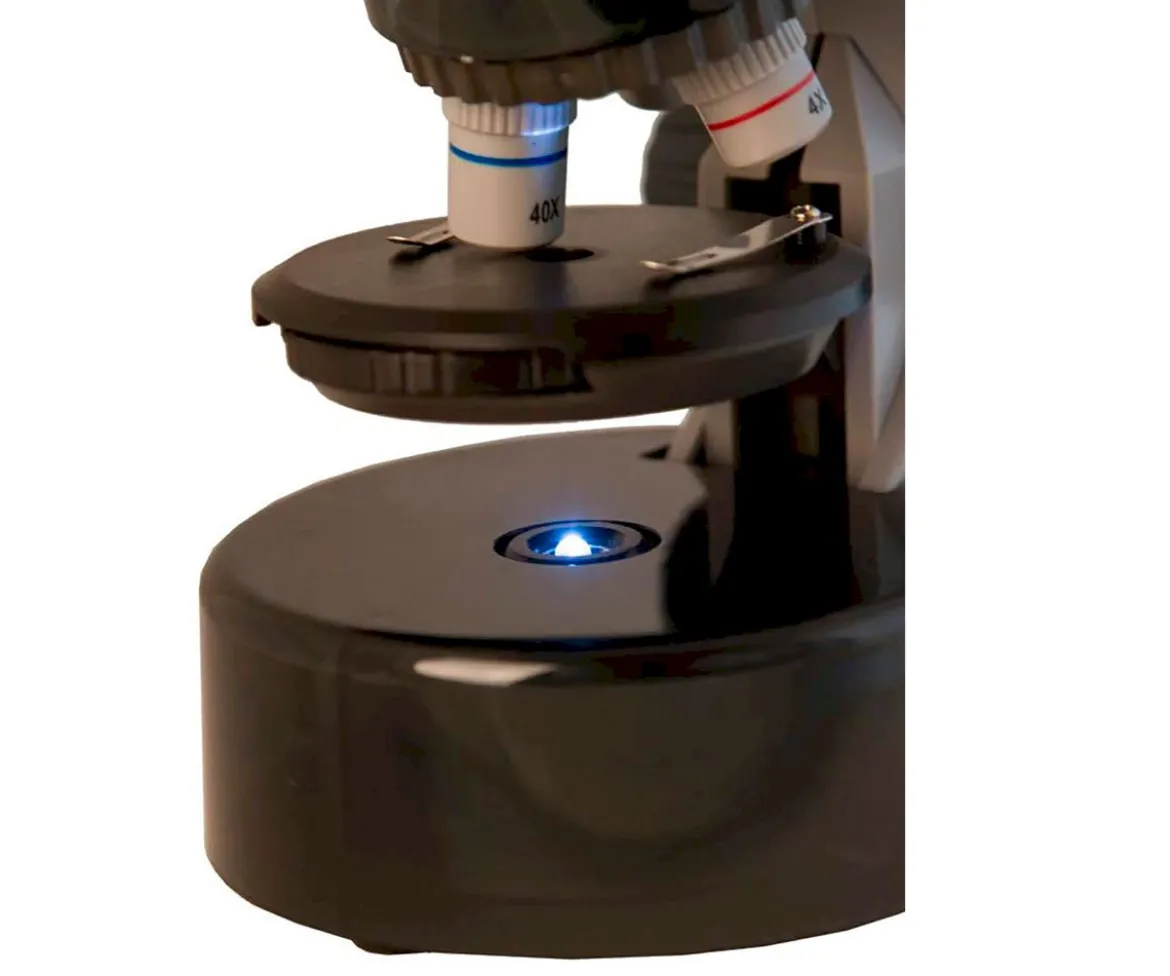 Microscopio Levenhuk LabZZ M101 Gris + Libro Educativo
