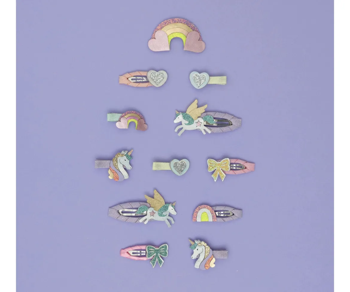 5 Mini Clips Dreamy Unicorn Clic Clacs