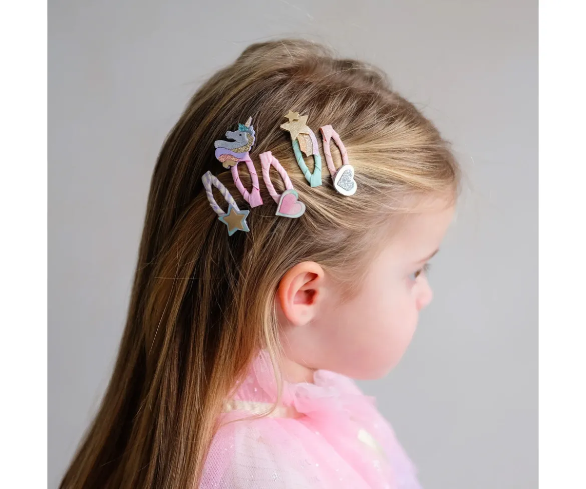 5 Mini Clips Dreamy Unicorn Clic Clacs