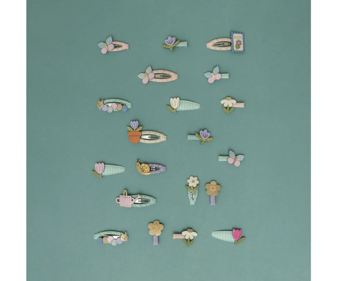 5 Mini Clips Tulip Stripe