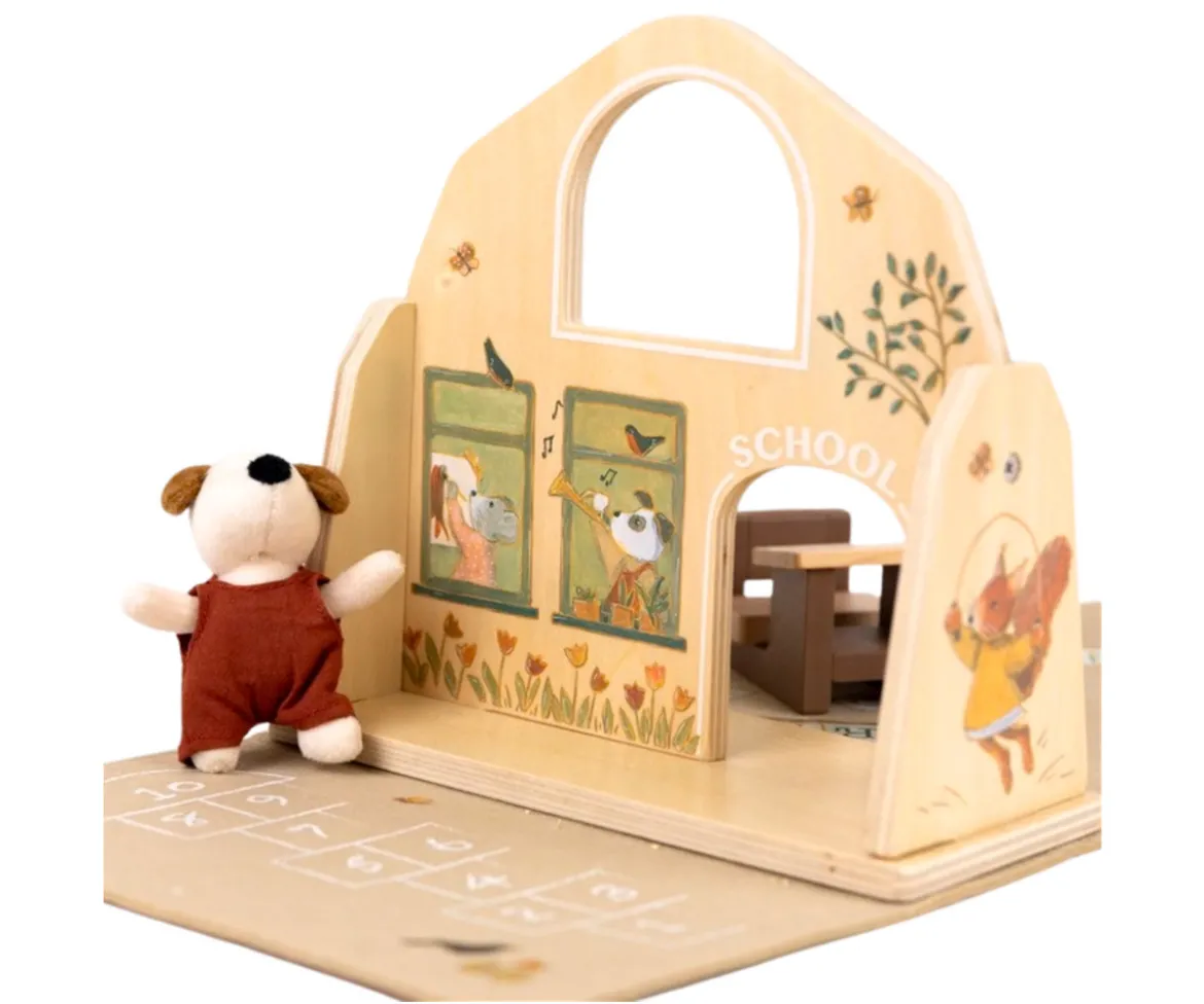 Mini Escuela de Madera Mini Friends