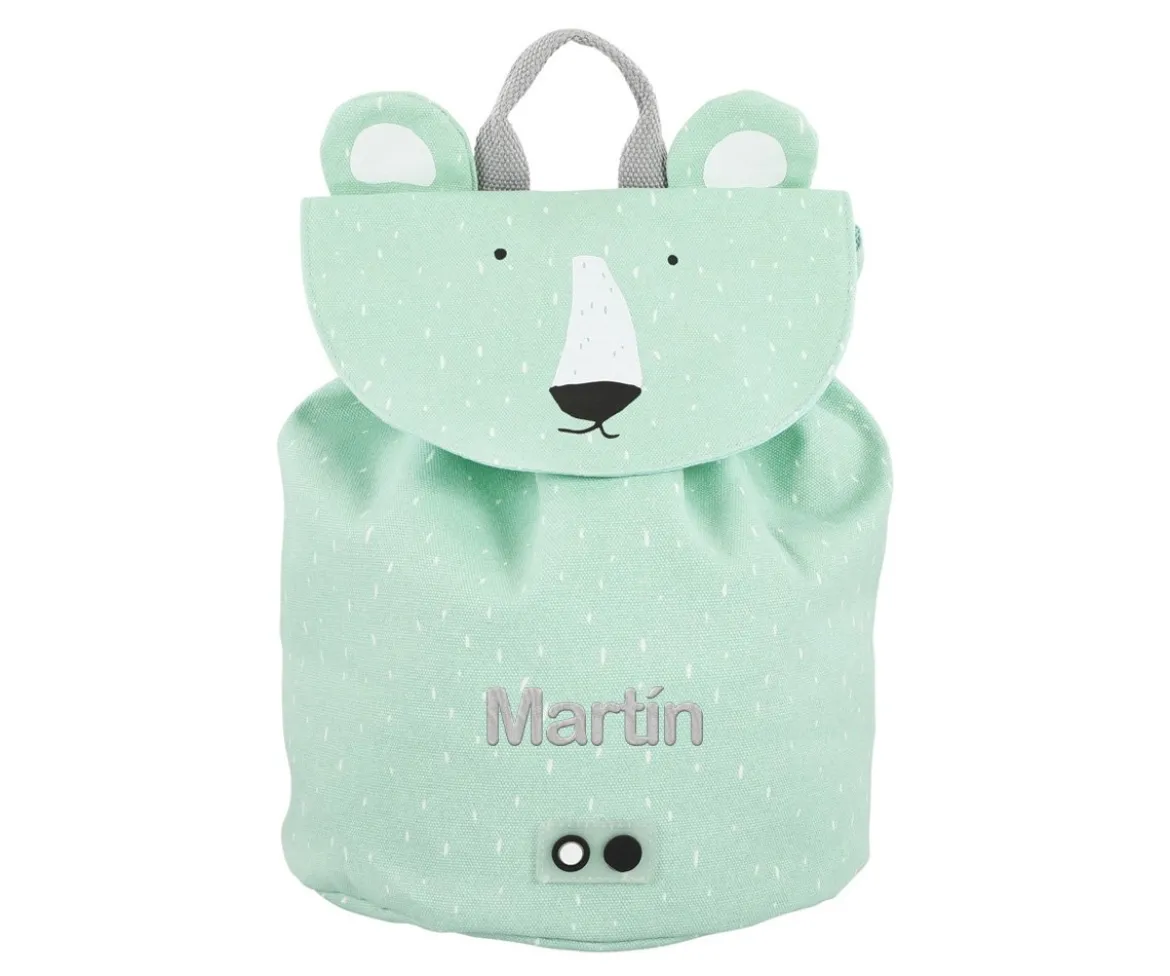 Mini Mochila Mr. Polar Bear con Llavero Personalizado