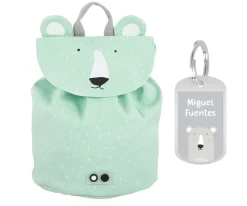 Mini Mochila Mr. Polar Bear con Llavero Personalizado