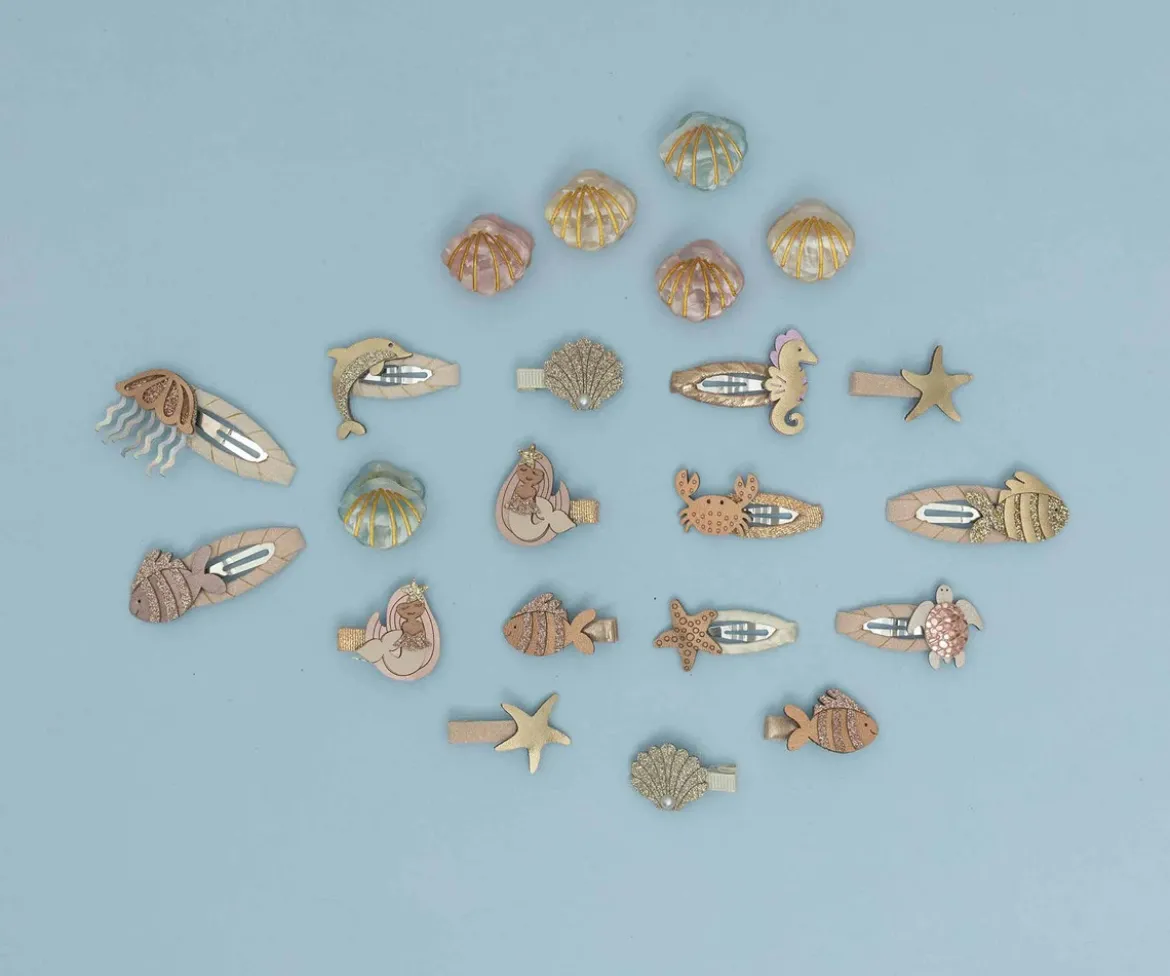8 Mini Pinzas de Pelo Mermaid