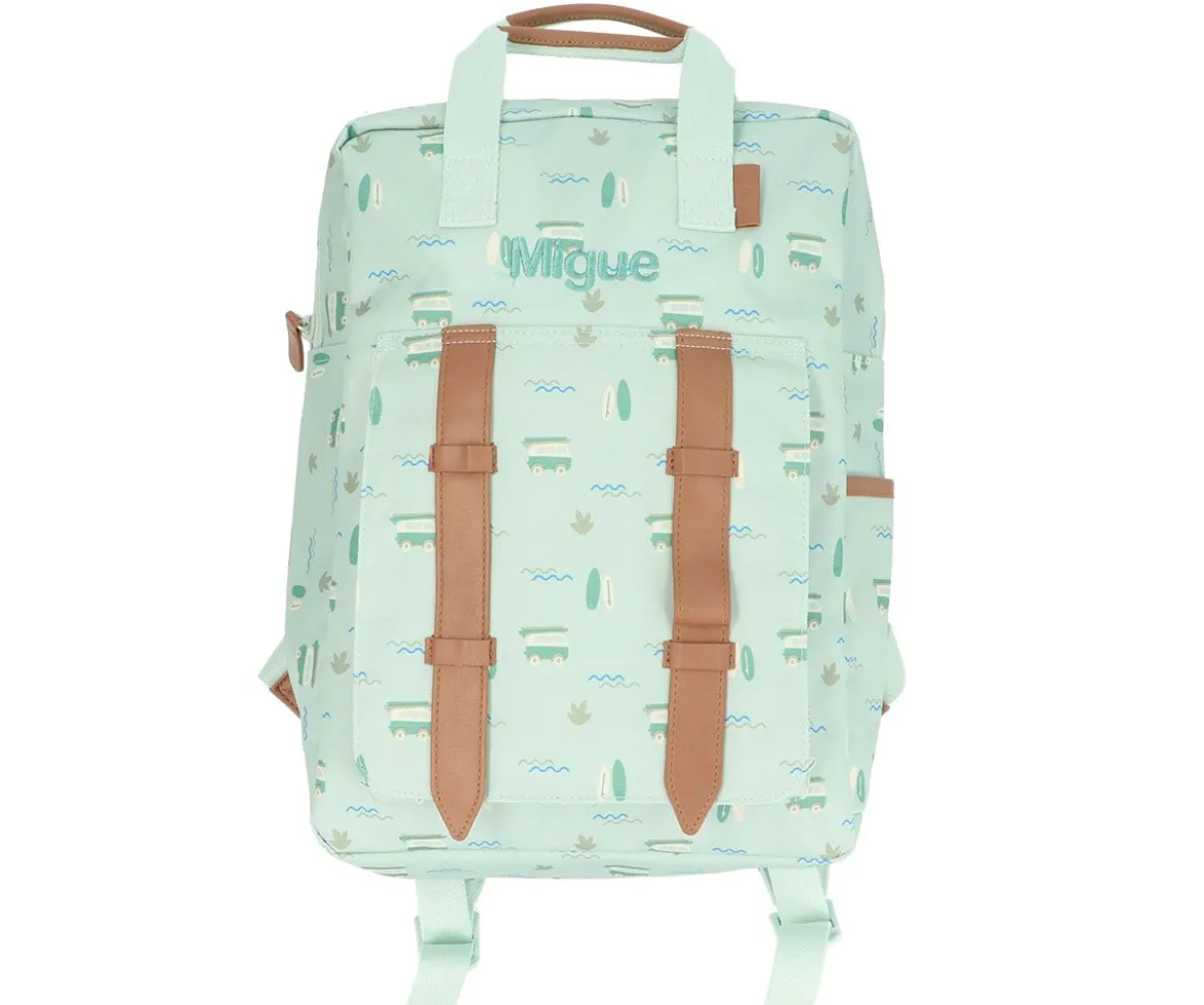 Mochila Colegio Surf Azul Personalizable