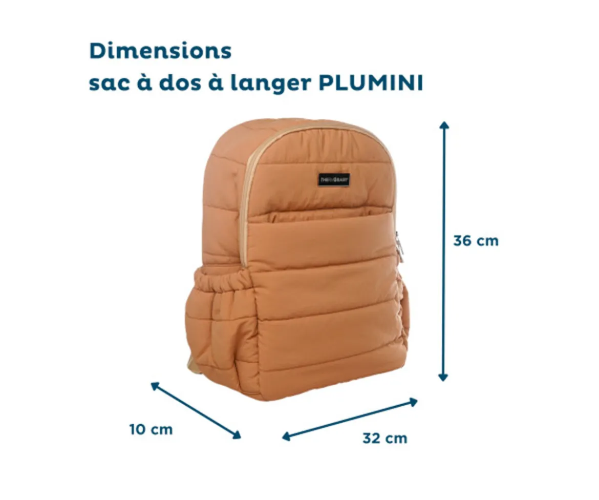 Mochila con Cambiador Plumini para Bebés Ocre