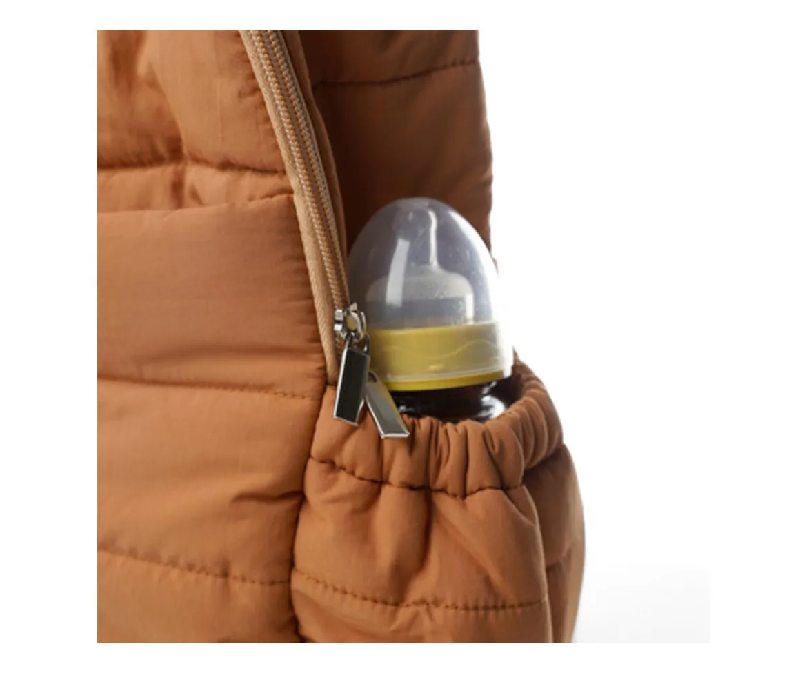 Mochila con Cambiador Plumini para Bebés Ocre