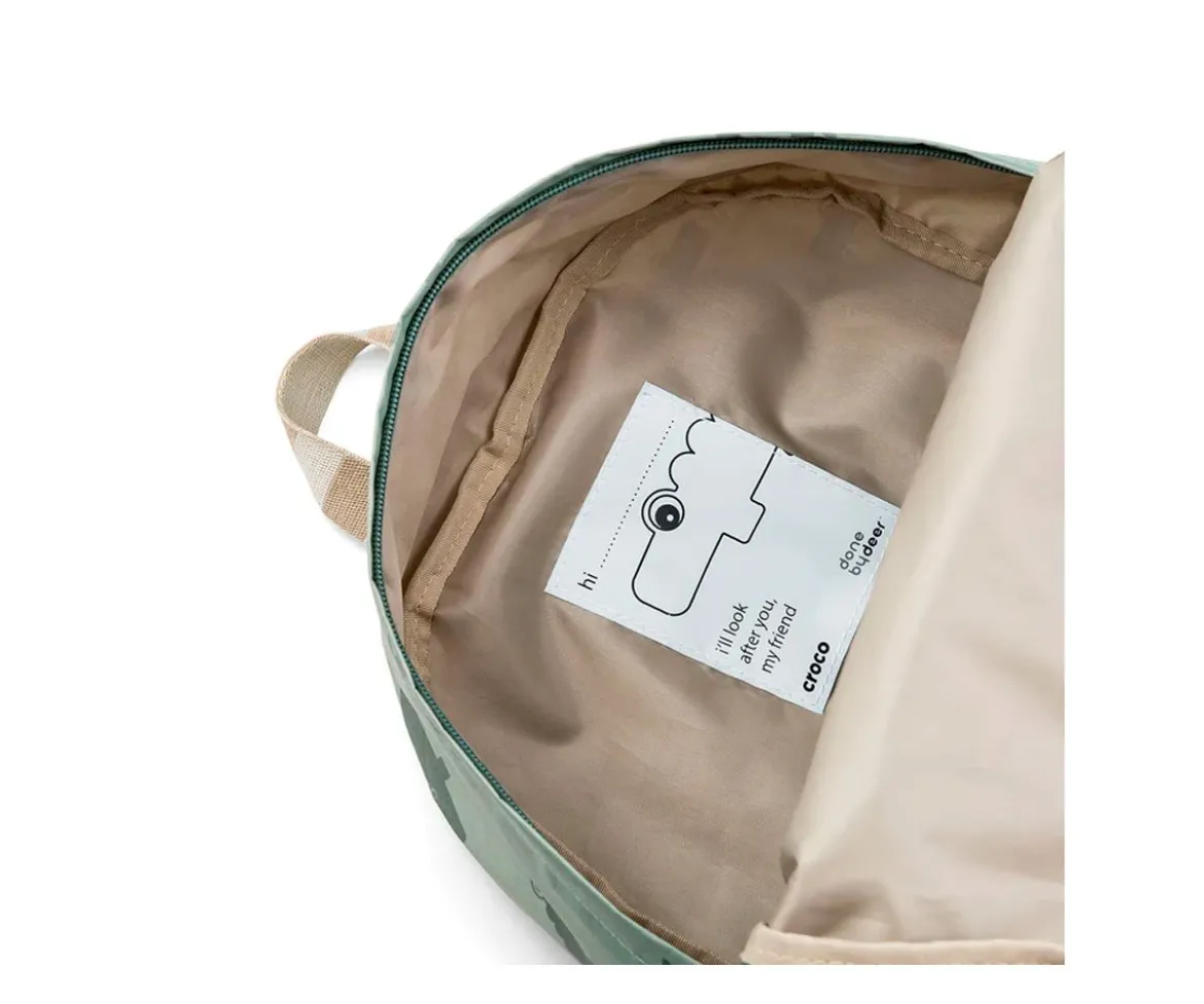 Mochila Croco Green Personalizable