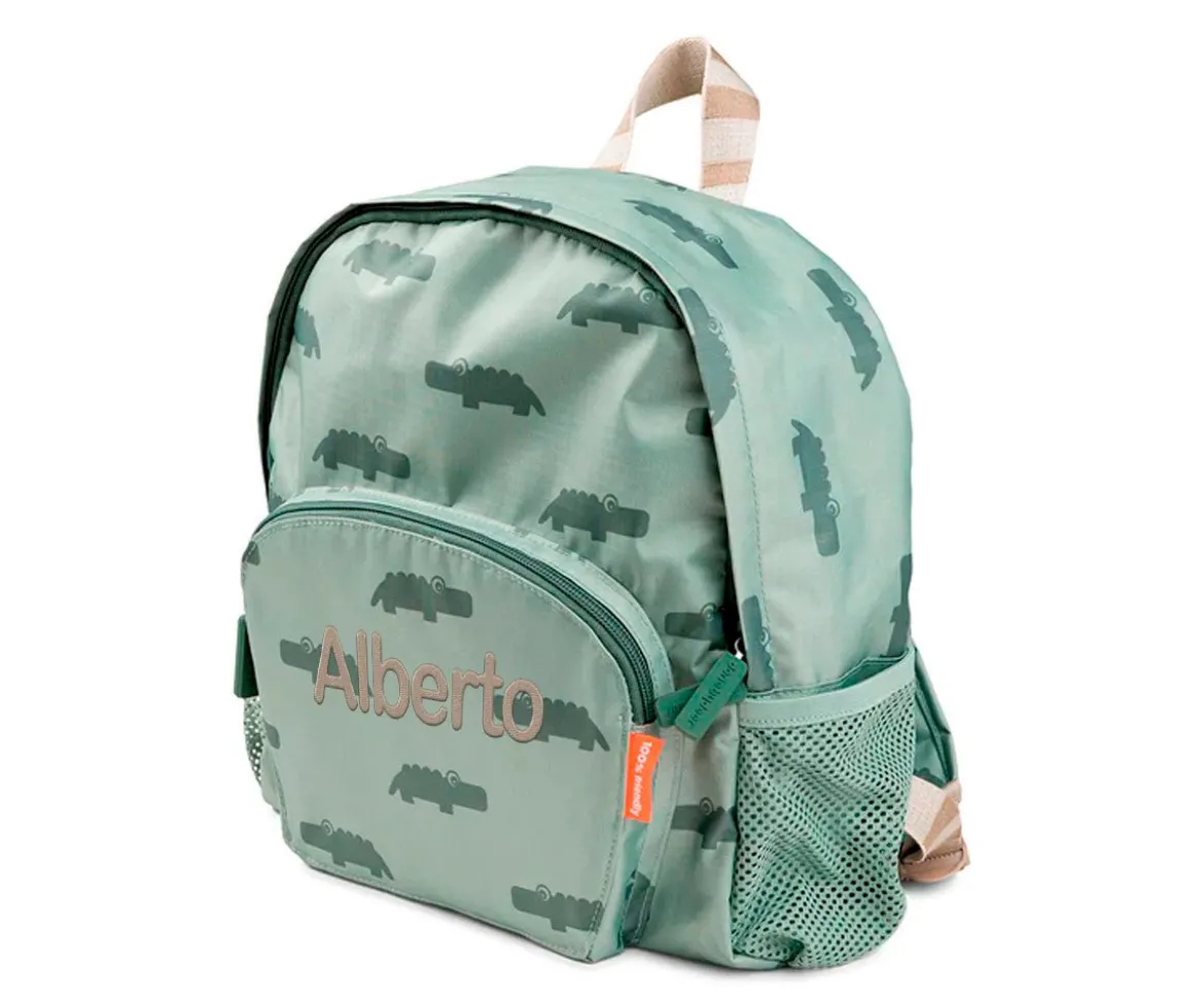 Mochila Croco Green Personalizable