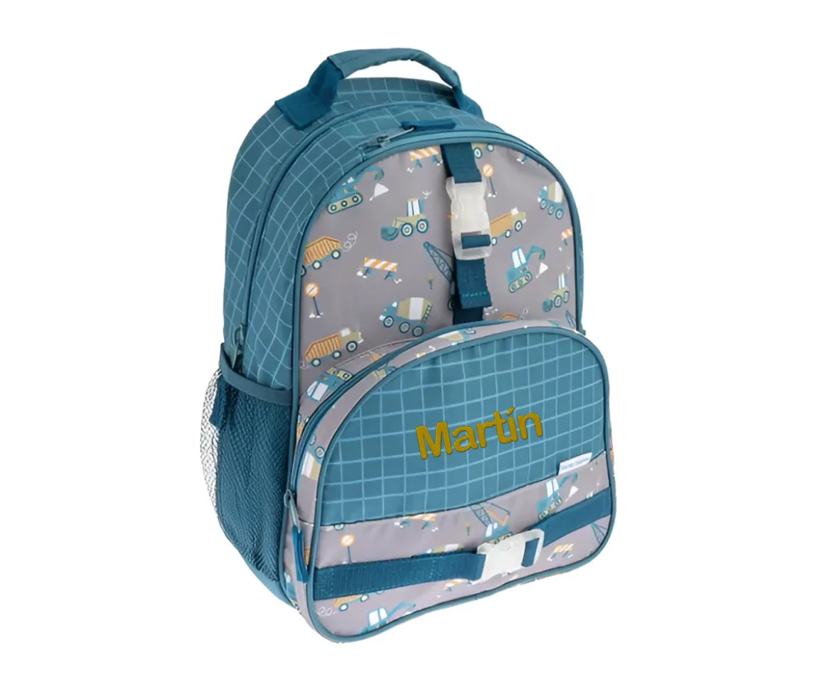 Mochila Escolar All Over Construction Personalizable
