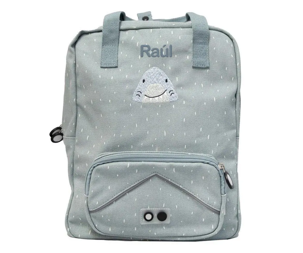 Mochila Escolar Grande Mr. Shark con Llavero Personalizado