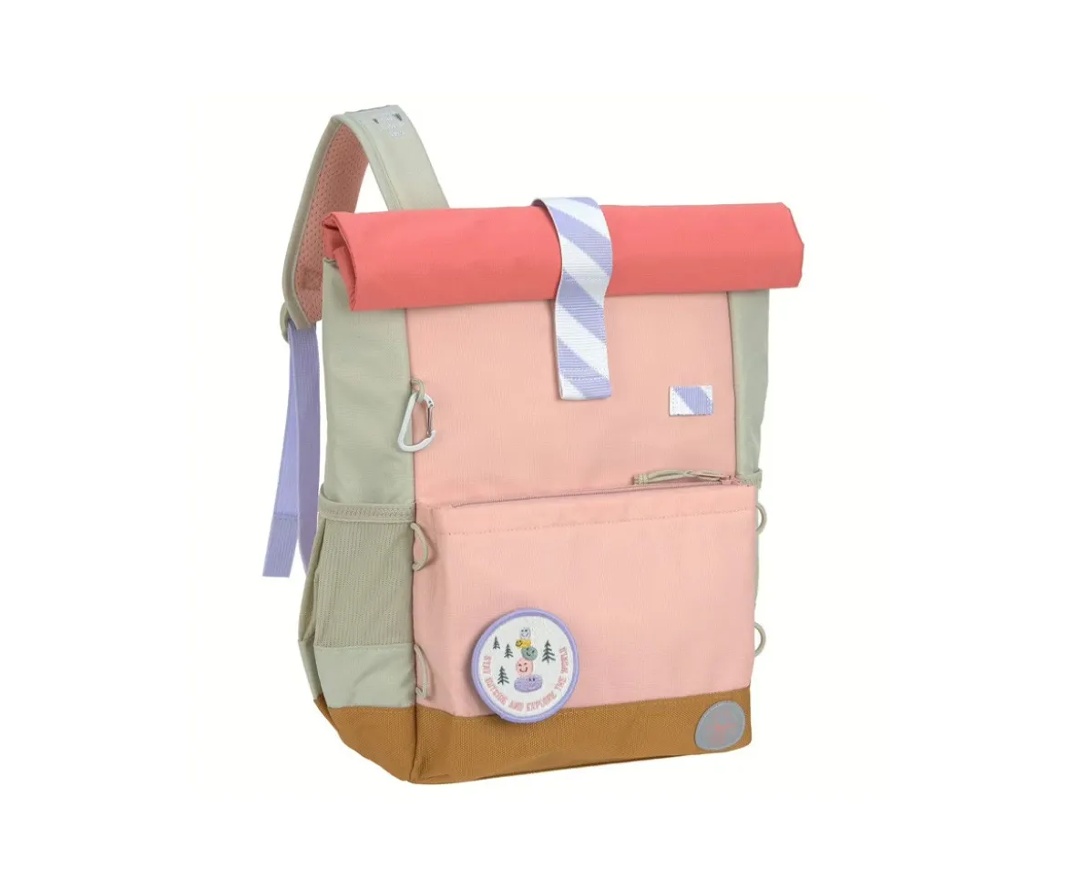 Mochila Escolar Mediana Rolltop Sunny Explorer Rose / Pink