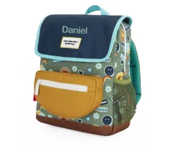 Mochila Escolar Solapa Smiley Personalizable