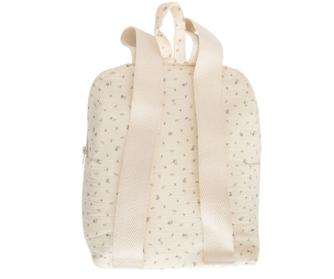 Mochila Flor Azul Personalizable
