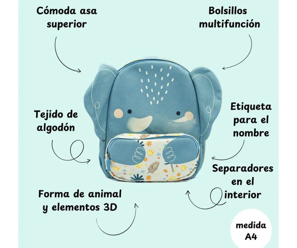 Mochila Grande Personalizable Elefante