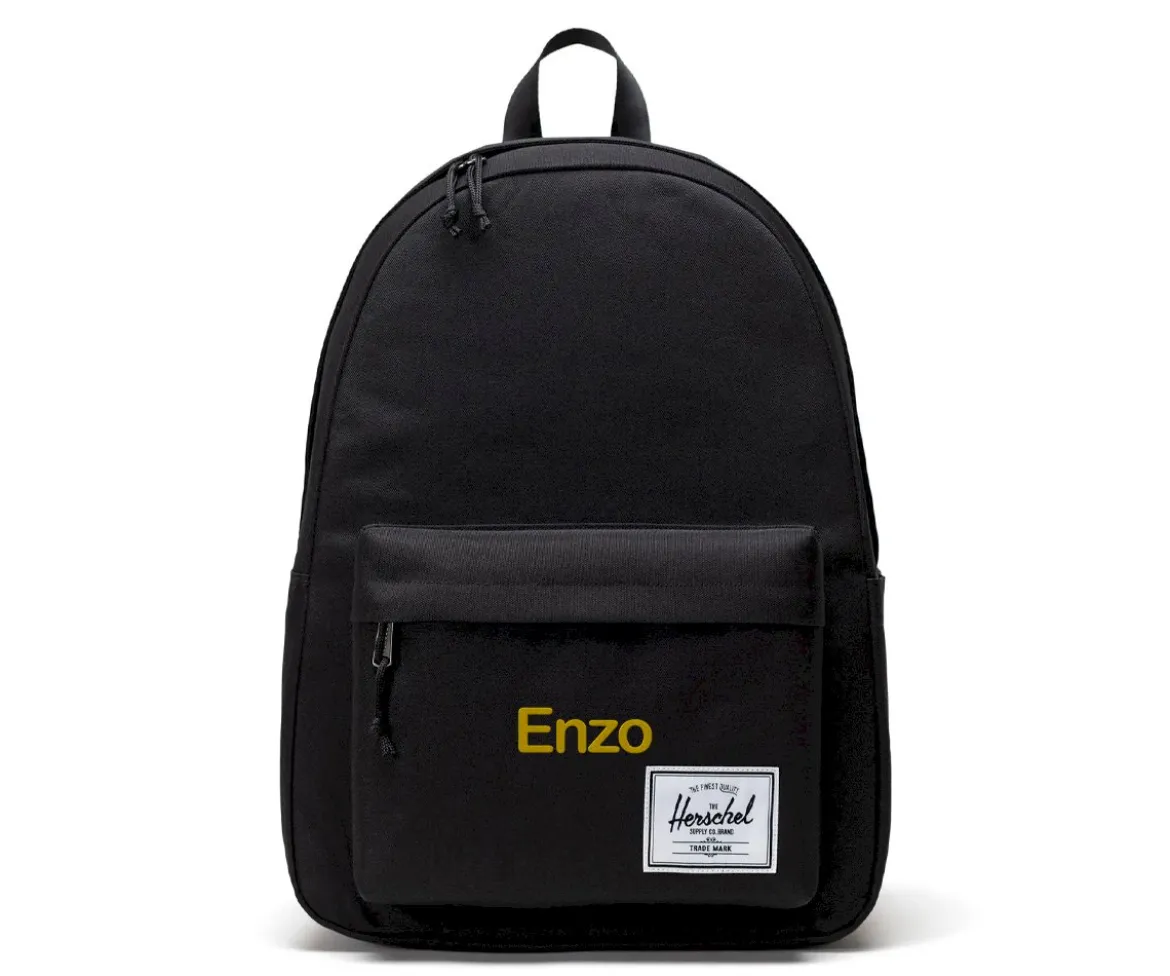 Mochila Herschel Classic XL Black Personalizable