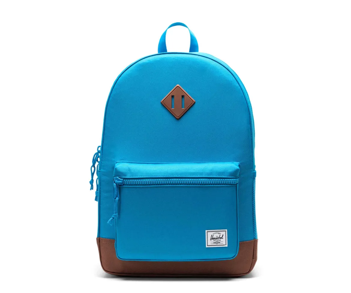 Mochila Herschel Heritage Youth Personalizable French Blue Saddle Bronw