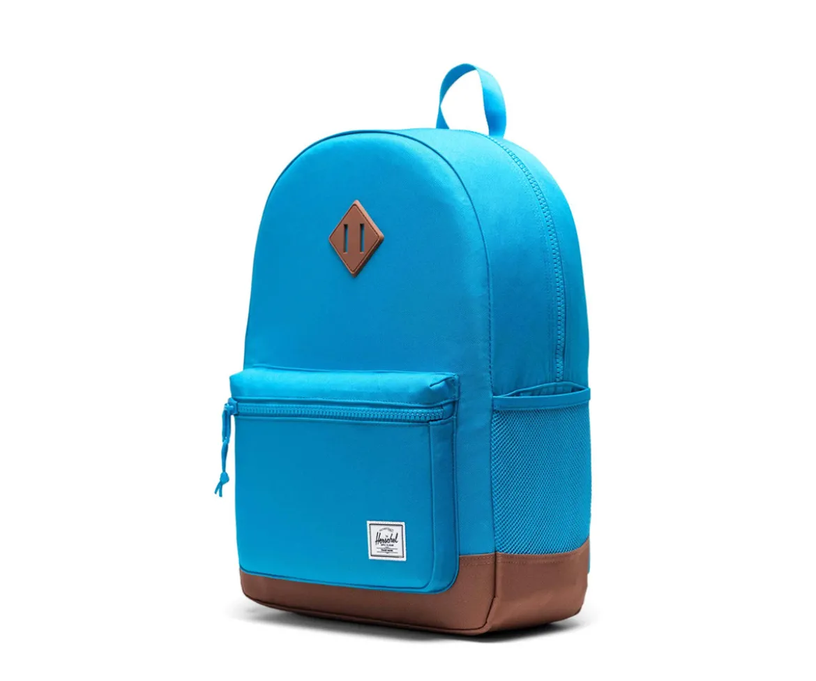 Mochila Herschel Heritage Youth Personalizable French Blue Saddle Bronw