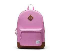 Mochila Herschel Heritage Youth Personalizable Opera Mauve Saddle Brown