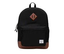 Mochila Herschel New Heritage Kids Personalizable Black Saddle Brown